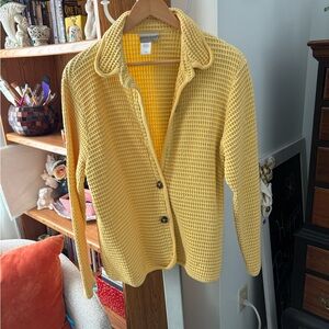 Coldwater Creek Sunny Yellow Knit Cardigan